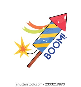 Sticker de contorno relleno del vector del doodle de cohetes. archivo EPS 10
