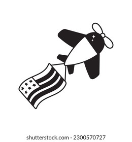 Rocket doodle vector outline icon. EPS 10 file