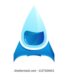 rocket drop water logo