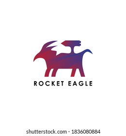 Rocket Eagle Logo Vector Animal Symbol