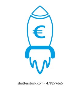 rocket, euro design, vector icon