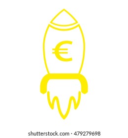 rocket, euro design, vector icon