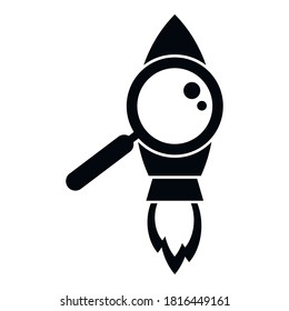 Rocket exploration icon. Simple illustration of rocket exploration vector icon for web design isolated on white background