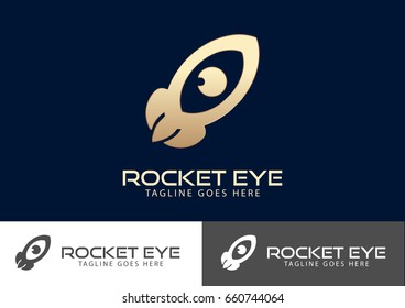 Rocket Eye Logo Template Design Vector 