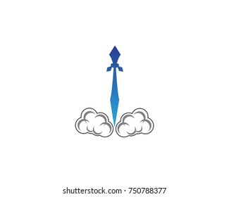 Rocket faster logo design template