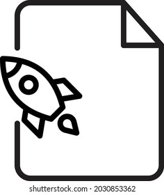 Rocket file Isolated Vector icon which can easily modify or edit

