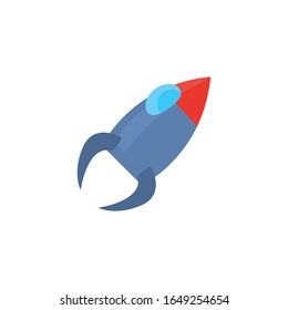 Rocket fill style icon of Space futuristic cosmos outside universe astronomy adventure and exploration theme Vector illustration