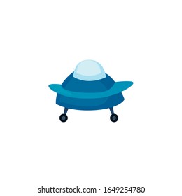Rocket fill style icon of Space futuristic cosmos outside universe galaxy astronomy adventure and exploration theme Vector illustration