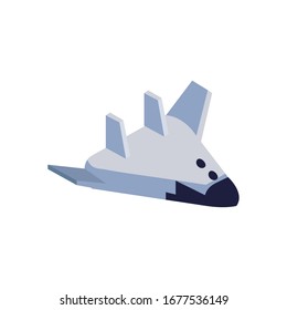Rocket fill style icon of Space futuristic cosmos outside universe astronomy adventure and exploration theme Vector illustration