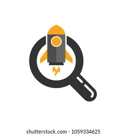 Rocket Find Logo Icon Design