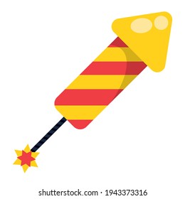 rocket firework celebration isolated icon