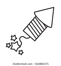 rocket firework explosive isolated icon vector illustration design