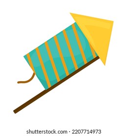 rocket firework icon on white background