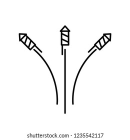 rocket firework icon vector template