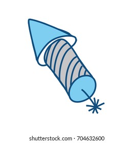 Rocket firework symbol icon vector illustration graphic design