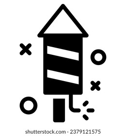 Rocket fireworks Icon Illustration for web, app, infographic, etc