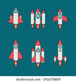 Rocket Flat Design Vector Illustration