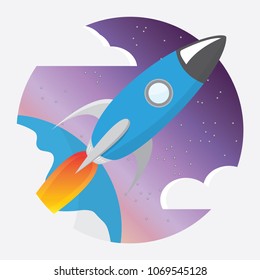 rocket flat icon 