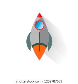 rocket flat icon