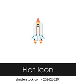 rocket Flat icon Design Isolated White Background, Eps 10
