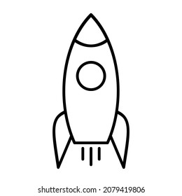 Rocket flat icon  Galaxy space concept