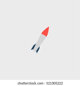 rocket flat icon illustration isolated vector sign symbol