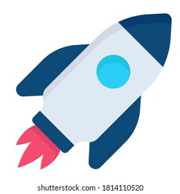 rocket flat icon , photography and digital art flat vector design