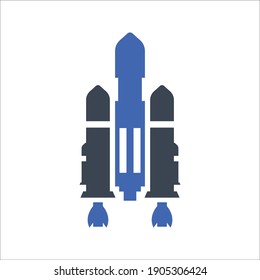 Rocket flat icon, vector graphics