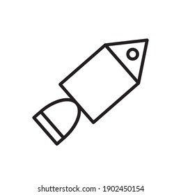 logotipo de la ilustración del vector de icono plano de cohete para muchos fines