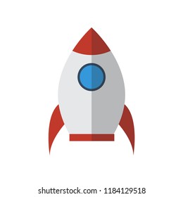 Rocket flat icon. You can be used rocket icon for several purposes like: websites, UI, UX, print templates, promotional materials, info-graphics, web and mobile phone apps.