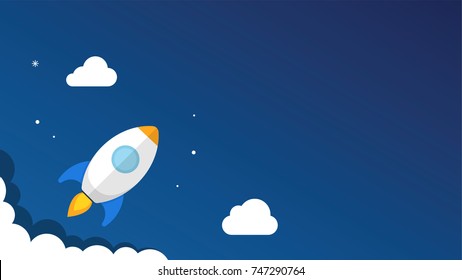 Rocket Flat SEO Optimisation Illustration