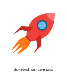 Rocket in a flat style.