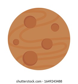 Rocket flat style icon of Space futuristic cosmos outside universe astronomy adventure and exploration theme Vector illustration