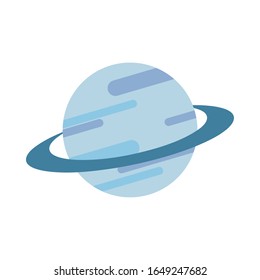 Rocket flat style icon of Space futuristic cosmos outside universe astronomy adventure and exploration theme Vector illustration