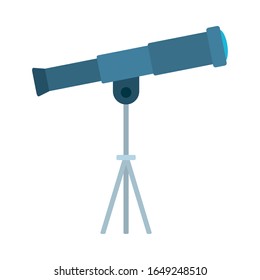 Rocket flat style icon of Space futuristic cosmos outside universe astronomy adventure and exploration theme Vector illustration