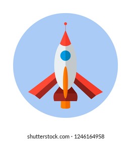 rocket, flat vector icon. rocket icon  