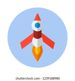 rocket, flat vector icon. rocket icon f