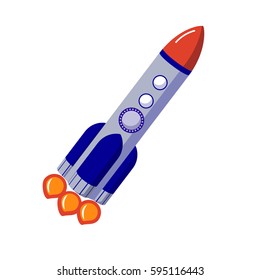 rocket. flight into space. astronomical illustration missile