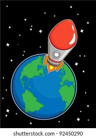 Rocket Fly from Earth