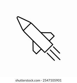 Raketenfliege, Symbol, Vektorzeichen