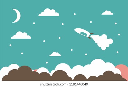 Rocket Fly Sky
