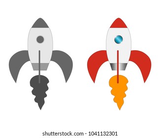 Rocket fly vector illustration