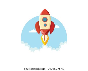 Rocket Flying In The Clipart