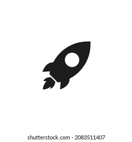 Rocket flying icon illustration, vector