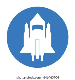 rocket flying idolated icon