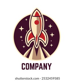 Foguete voando no espaço desenho animado ícone do vetor ilustração. Isolamento do conceito de ícone da tecnologia científica.