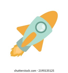 rocket flying space outer icon
