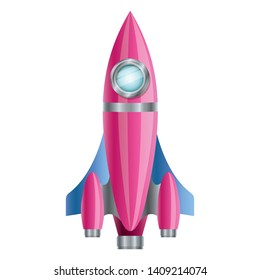 rocket flying with white background