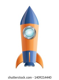 rocket flying with white background