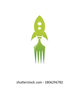 Rocket food logo design illustration. Fast food delivery logo template.